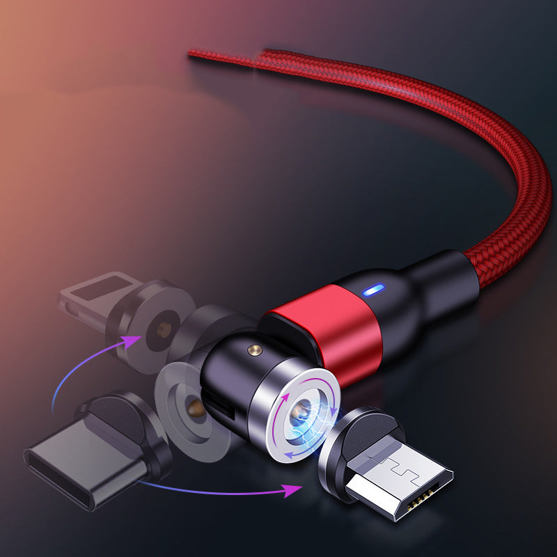 Drei Magnetstecker für USB-C, Micro-USB und Lightning