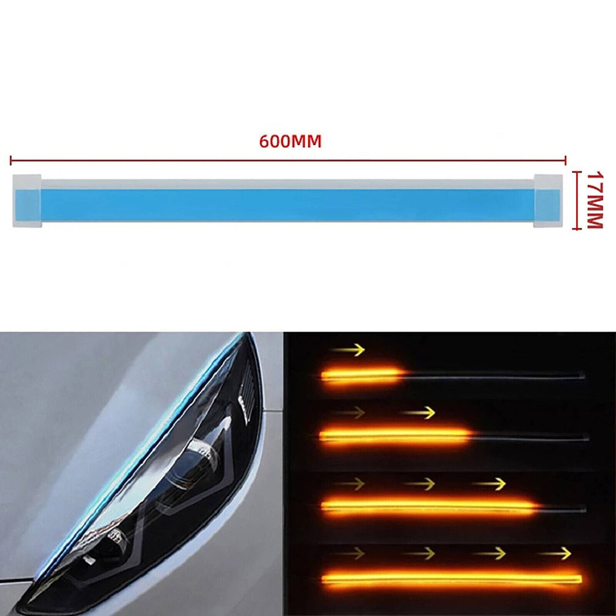 LED-Blinkerstreifen - gelber Blinkmodus