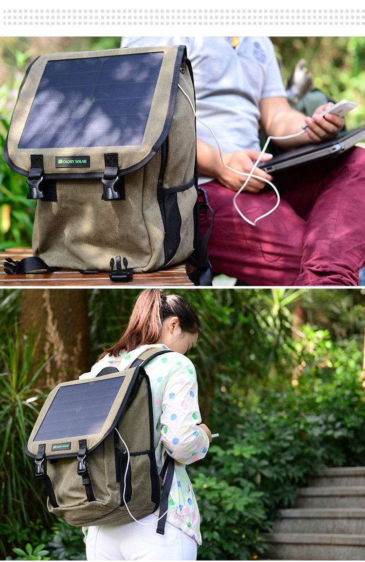 Solar-Rucksack mit USB-Anschluss