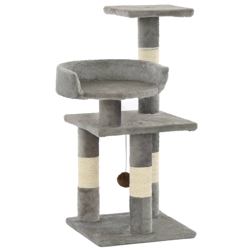 Kratzbaum 65 cm mit Sisal-Kratzsäulen für Katzen
