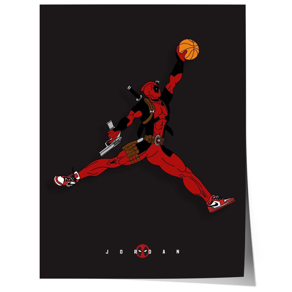 Basketball Superheld Illustration · Pop Art Comic Stil · Moderne Film Charakter Grafik · Print ohne Rahmen