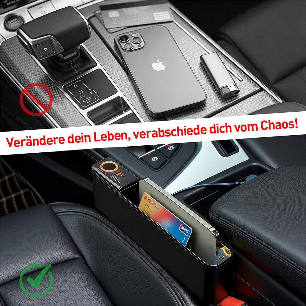 Sitzspalt-Ablage mit Ladeanschluss - Gesamtansicht