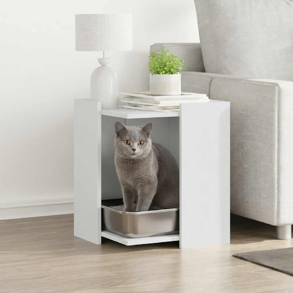 Katzentoilette Holzschrank - Gesamtansicht
