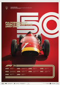 Poster Formel 1 Jahrzehnte Rennwagen Chronologie Legenden · Deko Print ohne Rahmen