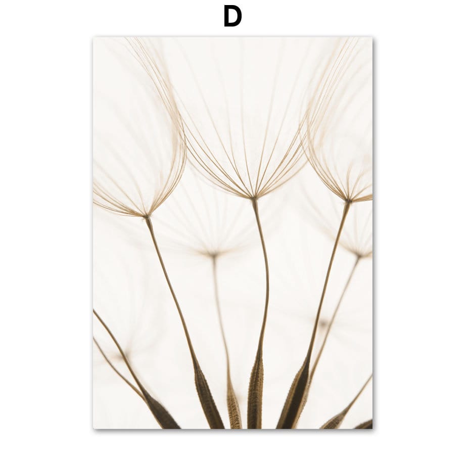Poster Pampasgras Beige Liebe · Wandbilder Wohnzimmer & Schlafzimmer ·  Deko Print Bilder · ohne Rahmen